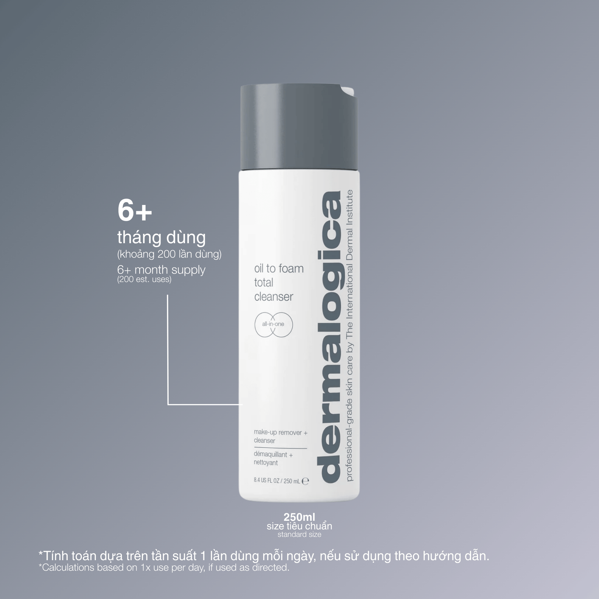 CLEANSERS CLEANSERS 250ml sữa rửa mặt & tẩy trong 2 trong 1 oil to foam total cleanser