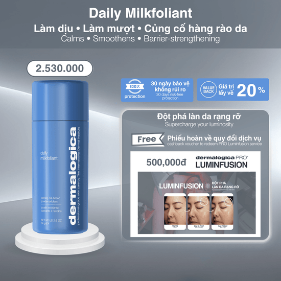 Dermalogica Vietnam Daily Milkfoliant + Luminfusion