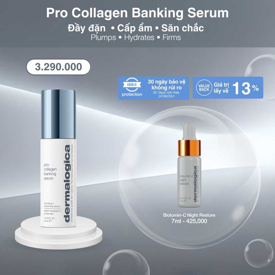 Dermalogica Vietnam Pro Collagen Banking Serum + Biolumin-C Night Restore
