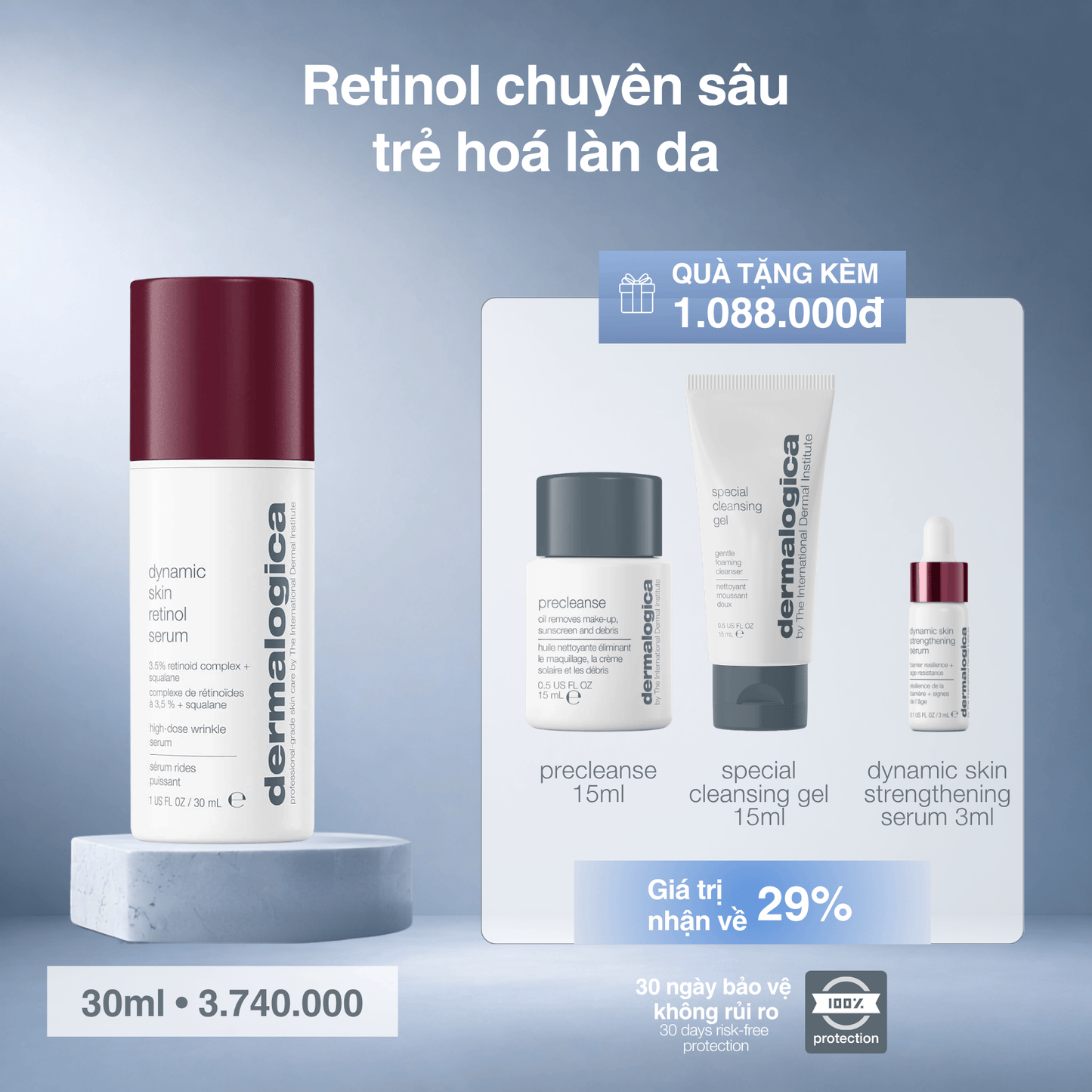 Dermalogica Vietnam TARGETED TREATMENTS 30ml tinh chất retinol 3.5% dynamic skin retinol serum