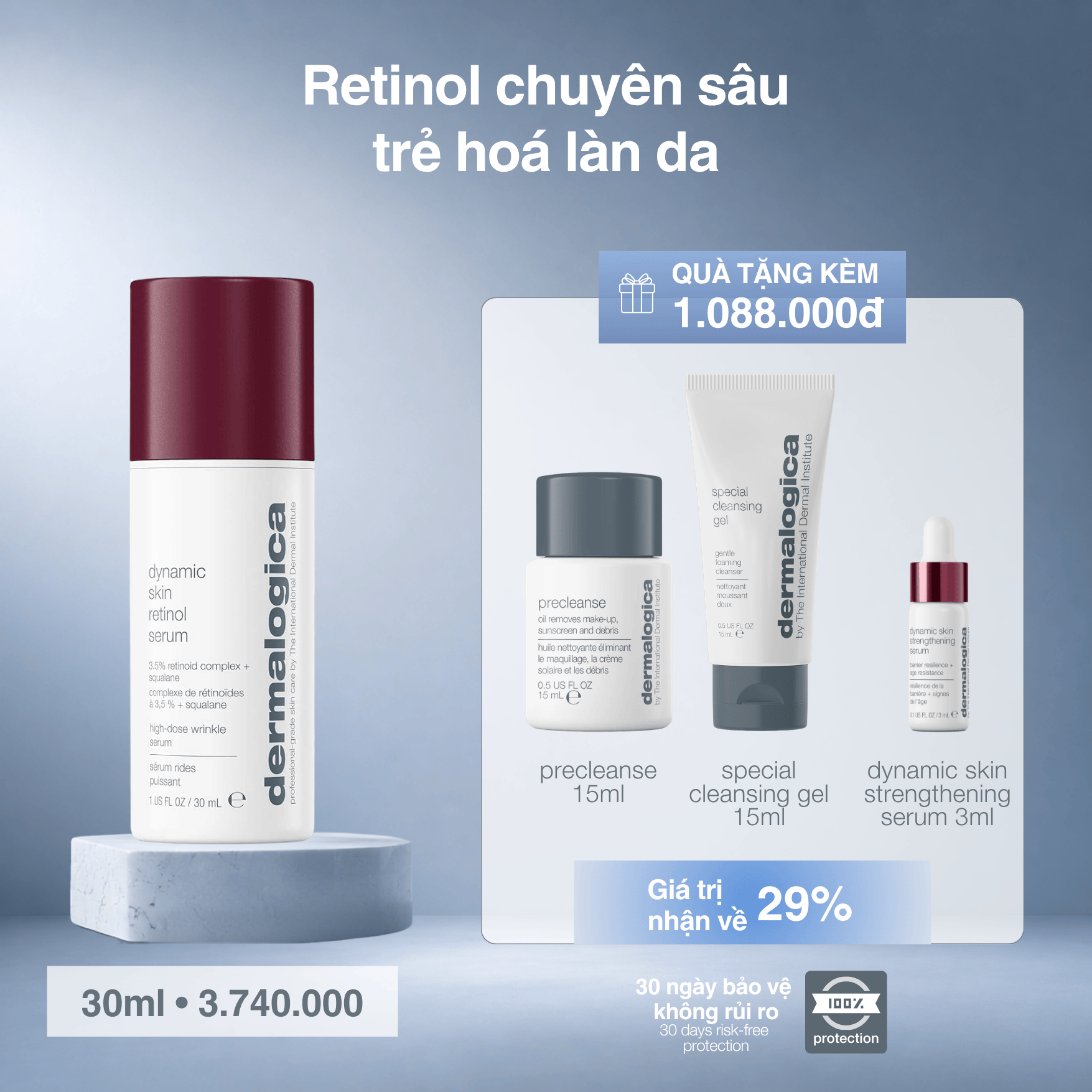 Dermalogica Vietnam TARGETED TREATMENTS 30ml tinh chất retinol 3.5% dynamic skin retinol serum