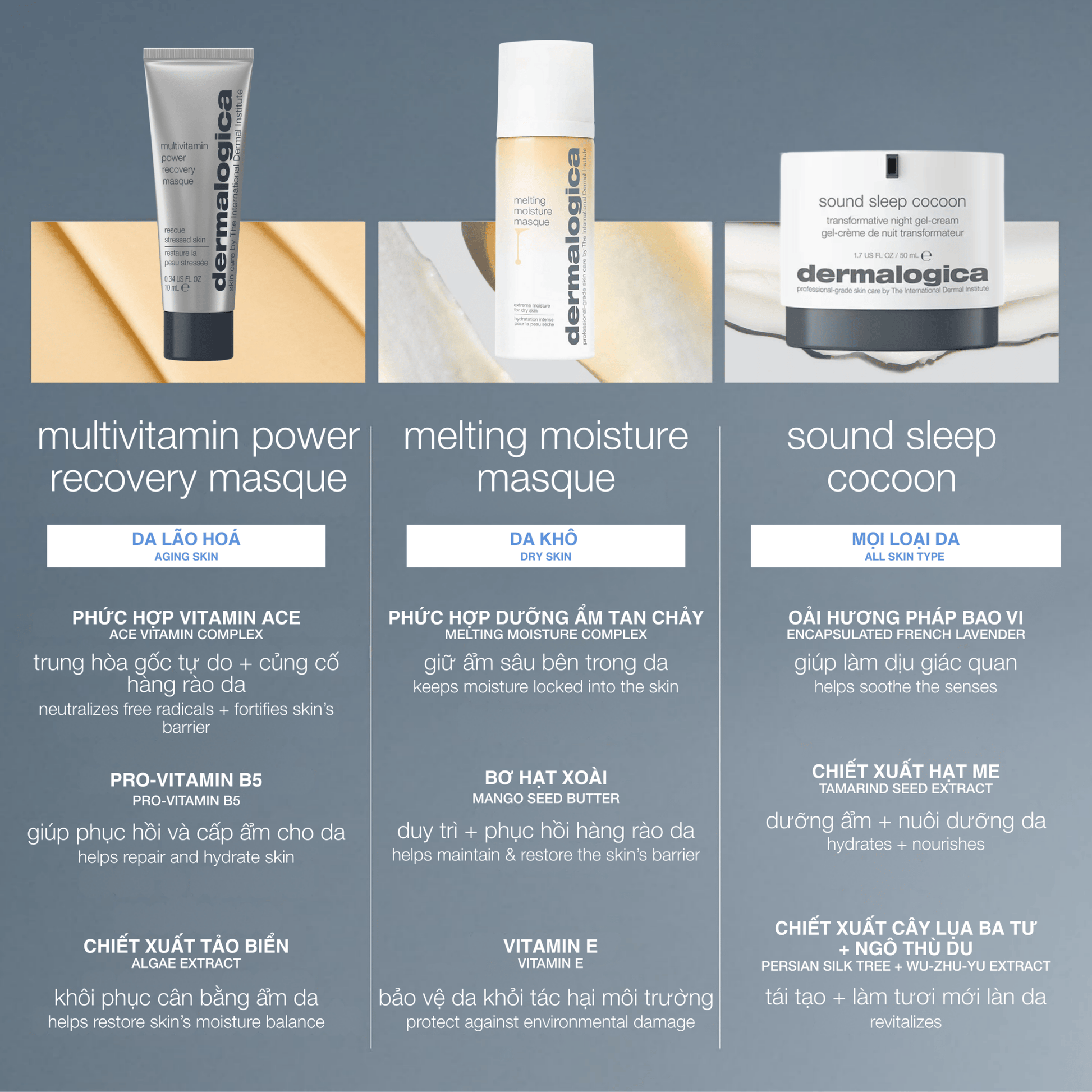Dermalogica VN MASQUES 50ml mặt nạ cấp ẩm melting moisture masque