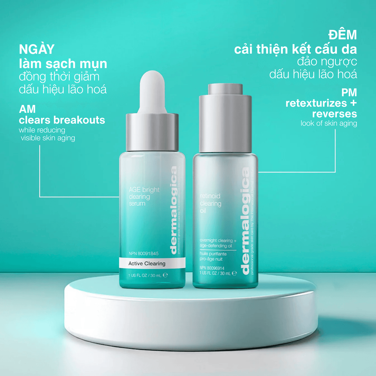 FACIAL OILS AND SERUMS FACIAL OILS AND SERUMS 30ml Retinol Clearing Oil - Tinh chất 2 trong 1 điều trị mụn + lão hóa