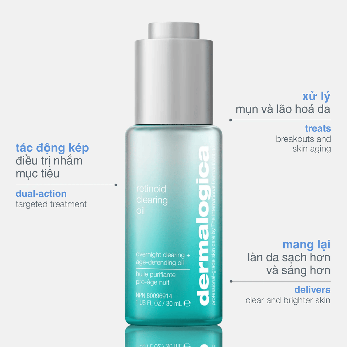 FACIAL OILS AND SERUMS FACIAL OILS AND SERUMS 30ml Retinol Clearing Oil - Tinh chất 2 trong 1 điều trị mụn + lão hóa